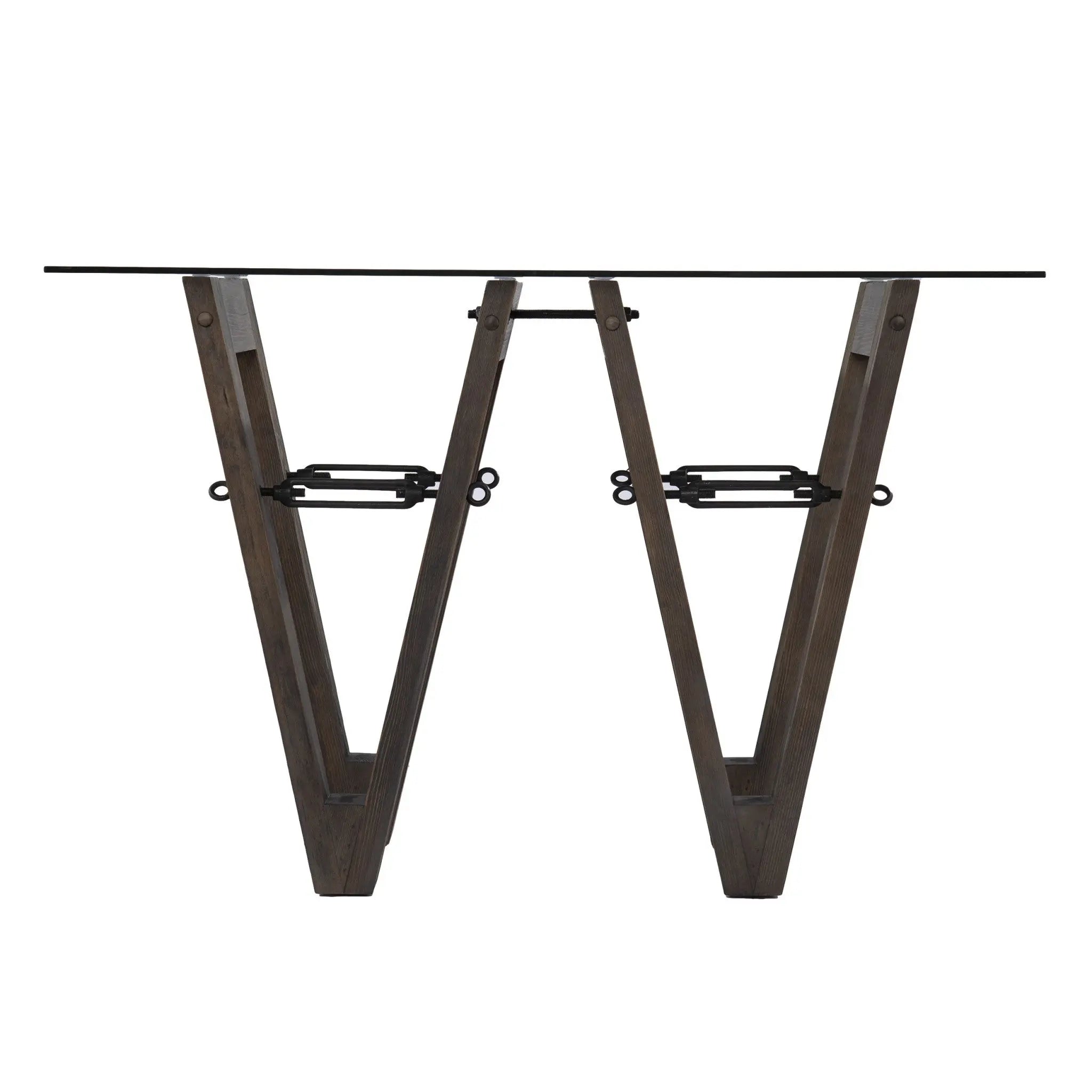 46" Clear and Gray Brown Glass Abstract Console Table Homeroots Living Room