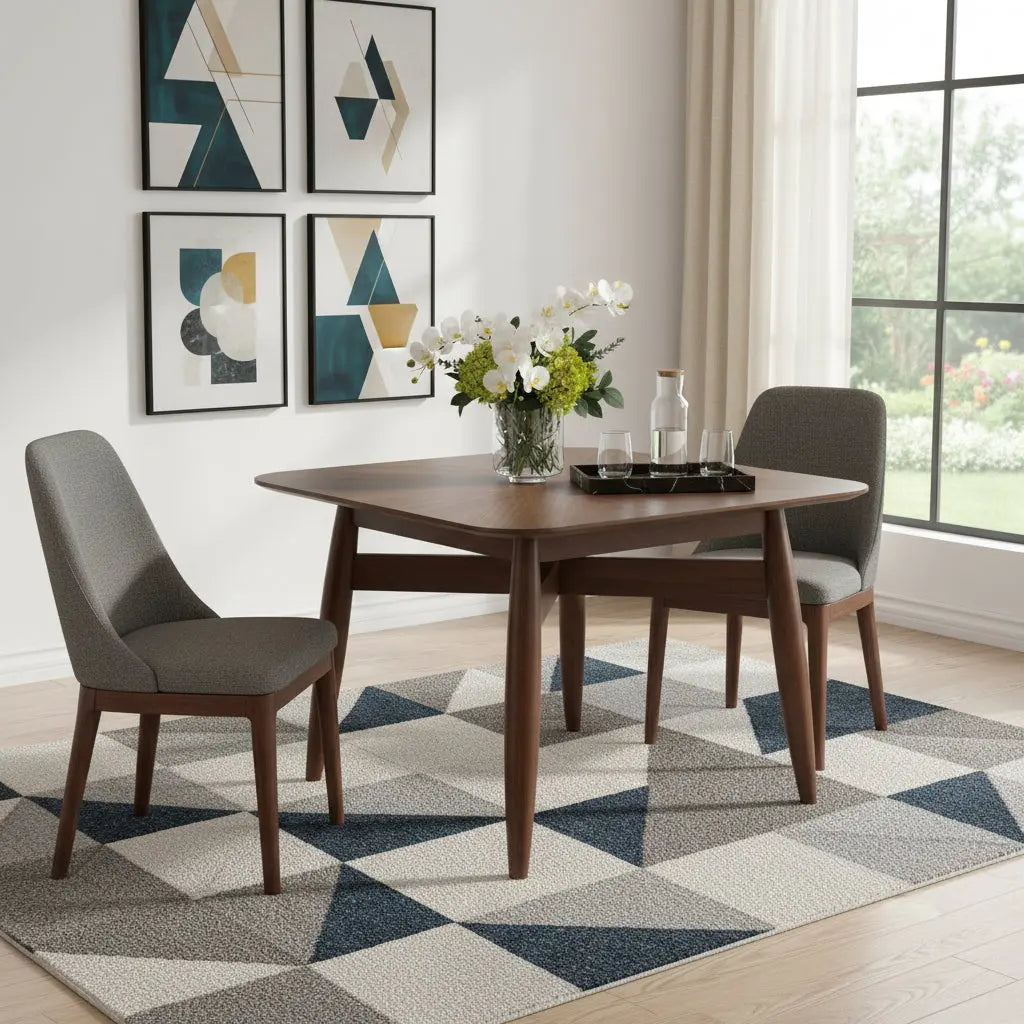 46" Espresso Solid Wood Square Dining Table Homeroots Kitchen & Dining