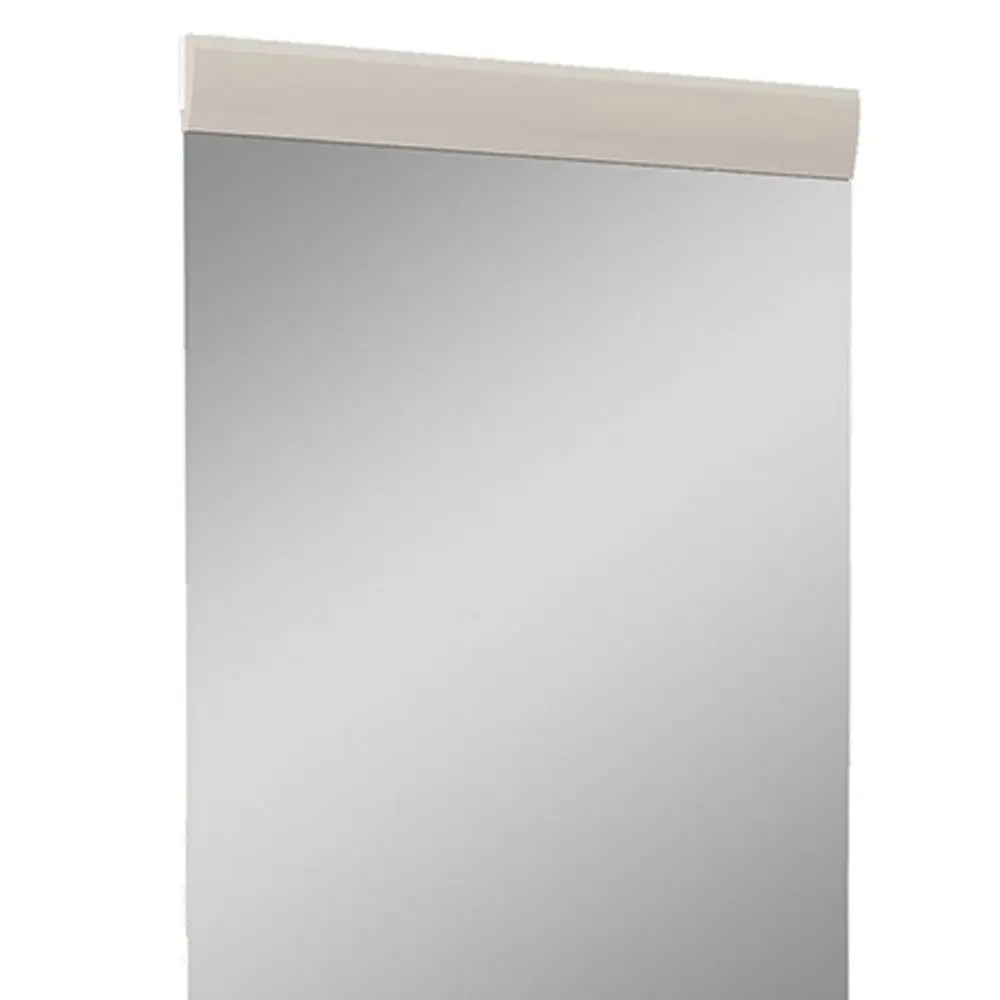47" Beige Wood Dresser Mount Framed Mirror Homeroots Bed & Bath