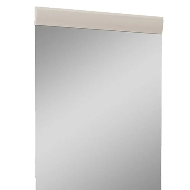 47" Beige Wood Dresser Mount Framed Mirror Homeroots Bed & Bath