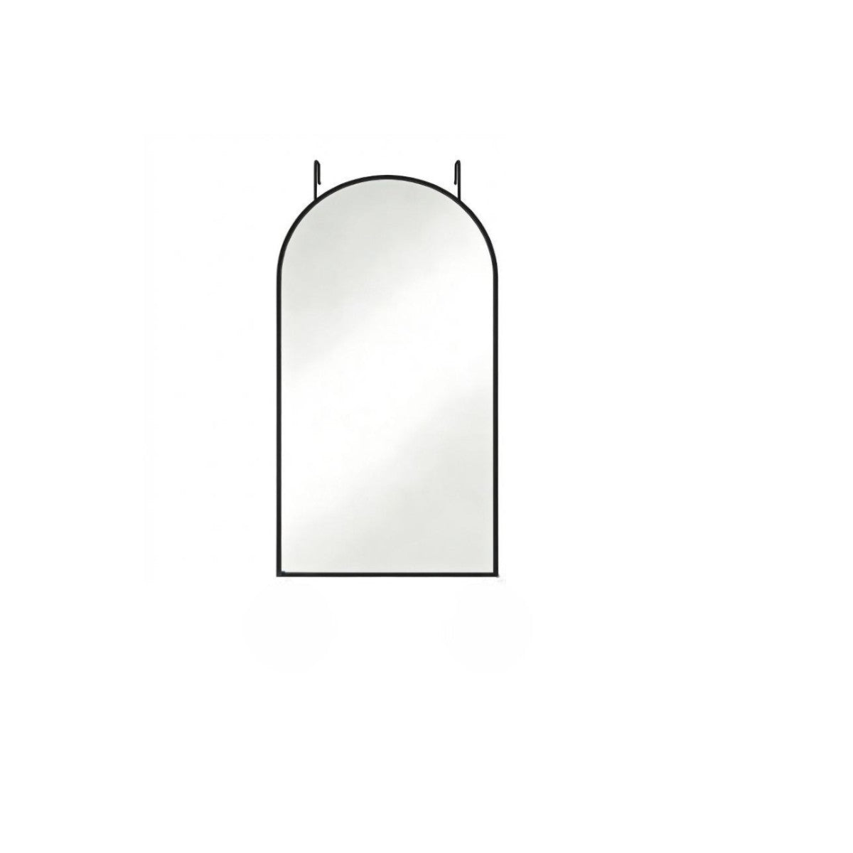 47" Black Aluminum Arch Over the Door Framed Accent Mirror Homeroots Bed & Bath