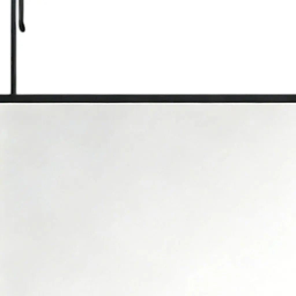 47" Black Aluminum Over the Door Framed Accent Mirror Homeroots Bed & Bath