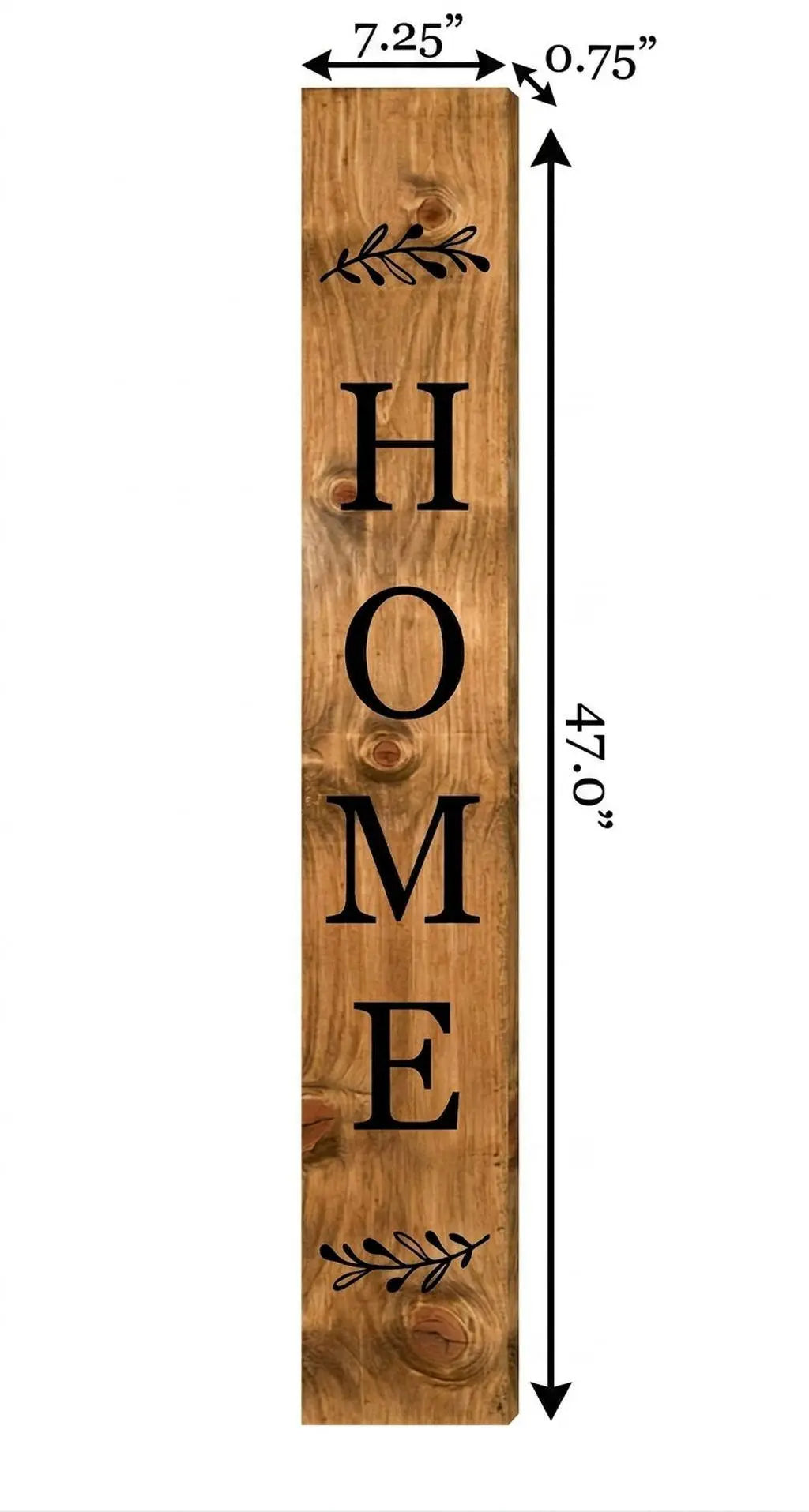 47" Black And Natural Solid Wood Home Porch Sign Homeroots Outdoor
