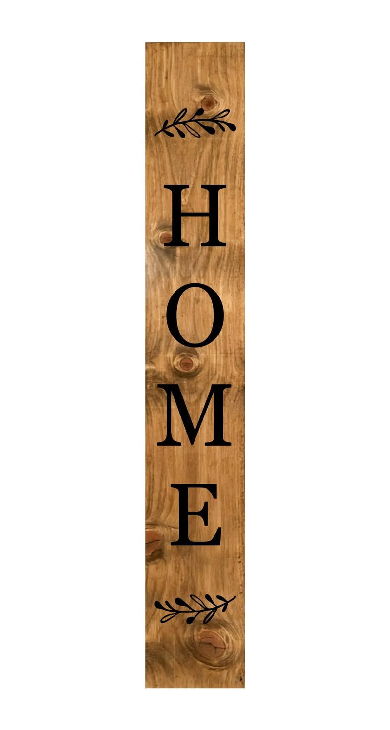 47" Black And Natural Solid Wood Home Porch Sign Homeroots Outdoor