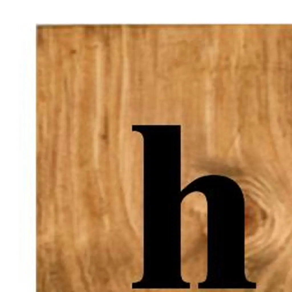 47" Black And Natural Solid Wood Wildflowers Hello Porch Sign Homeroots Outdoor