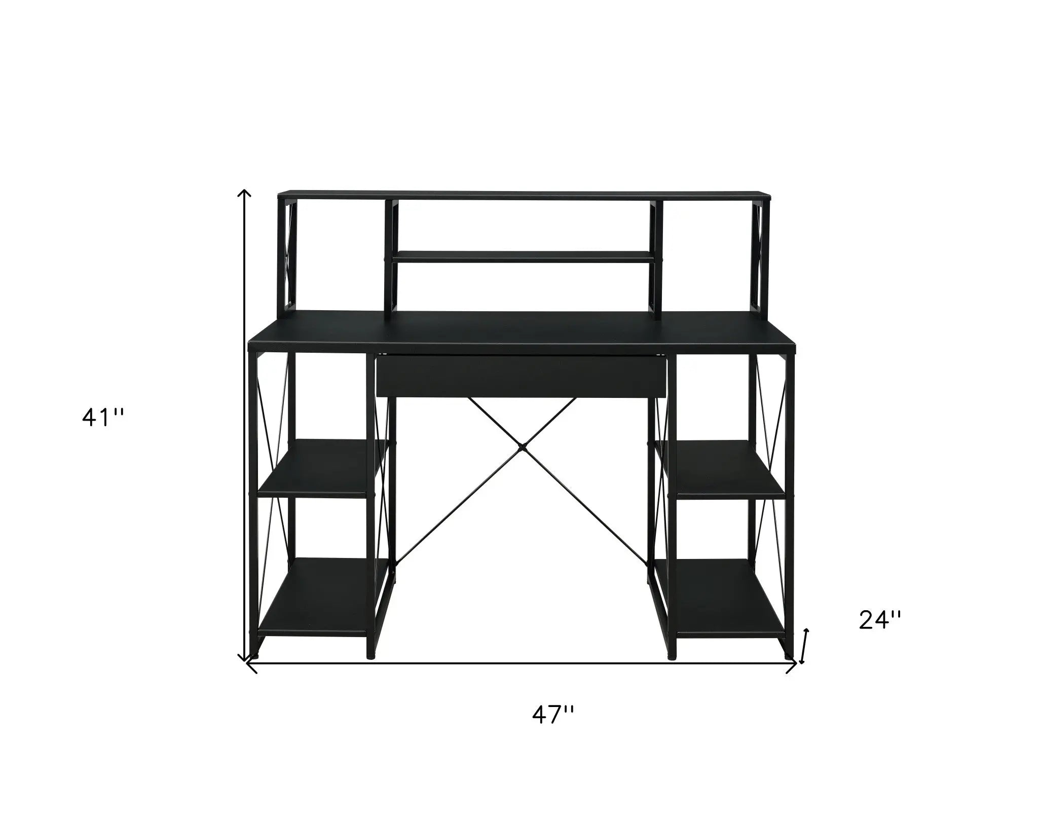 47" Black Computer Desk Homeroots Office