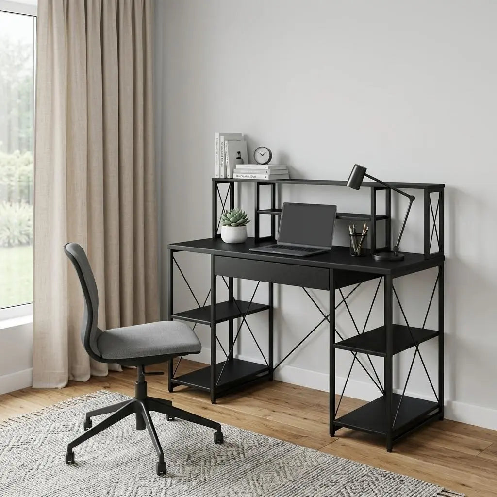 47" Black Computer Desk Homeroots Office