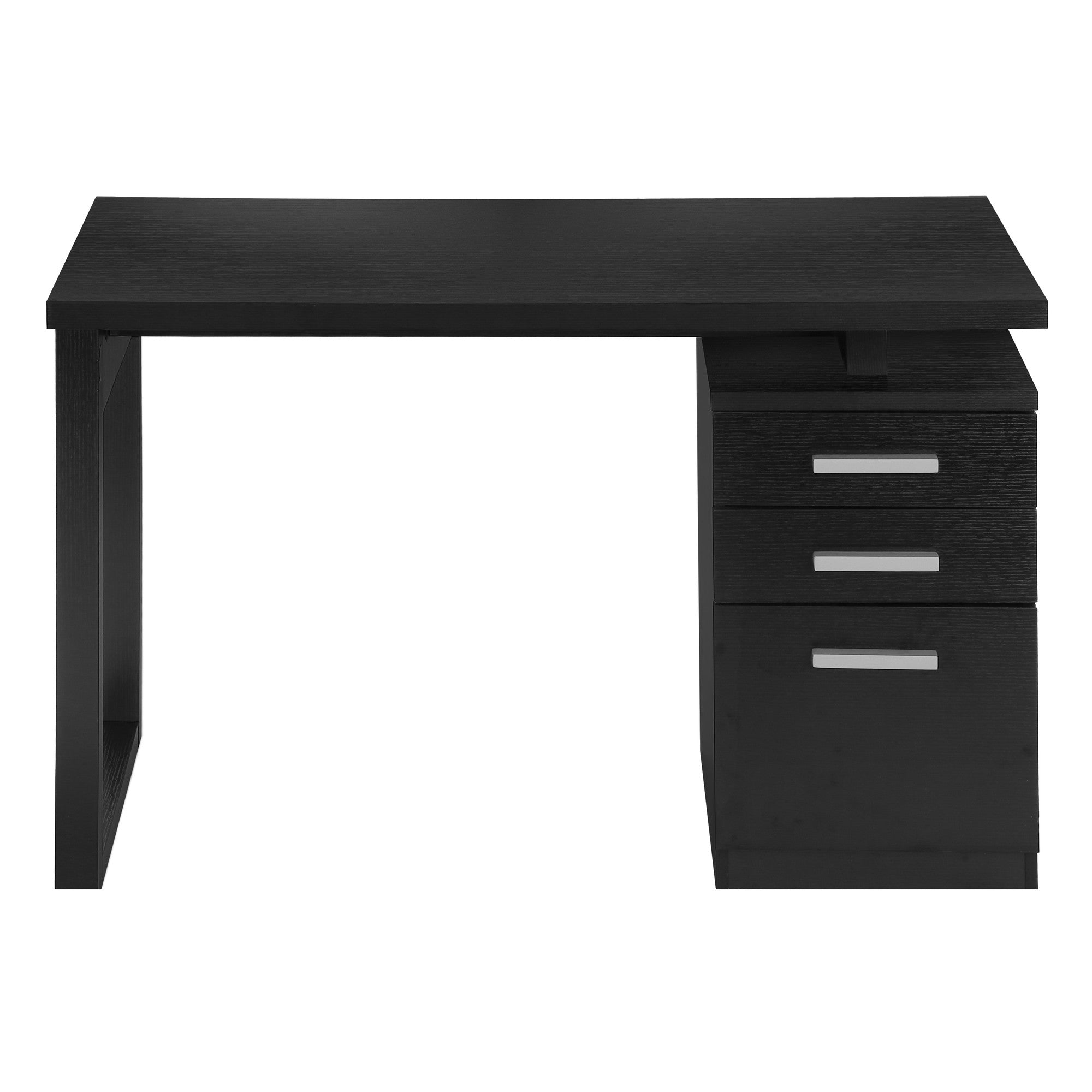 47" Black Computer Desk With Three Drawers Homeroots Office