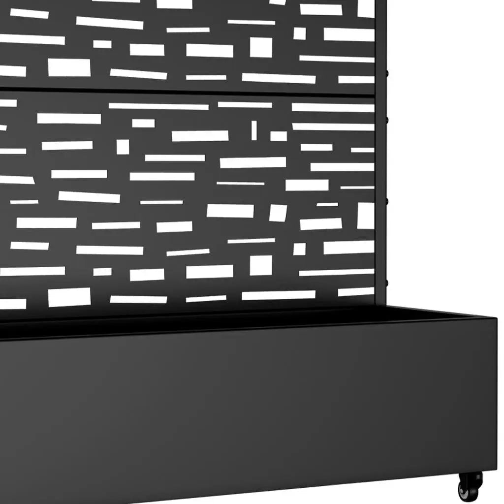 47" Black Metal Indoor Outdoor Rectangular Planter Box Homeroots Outdoor