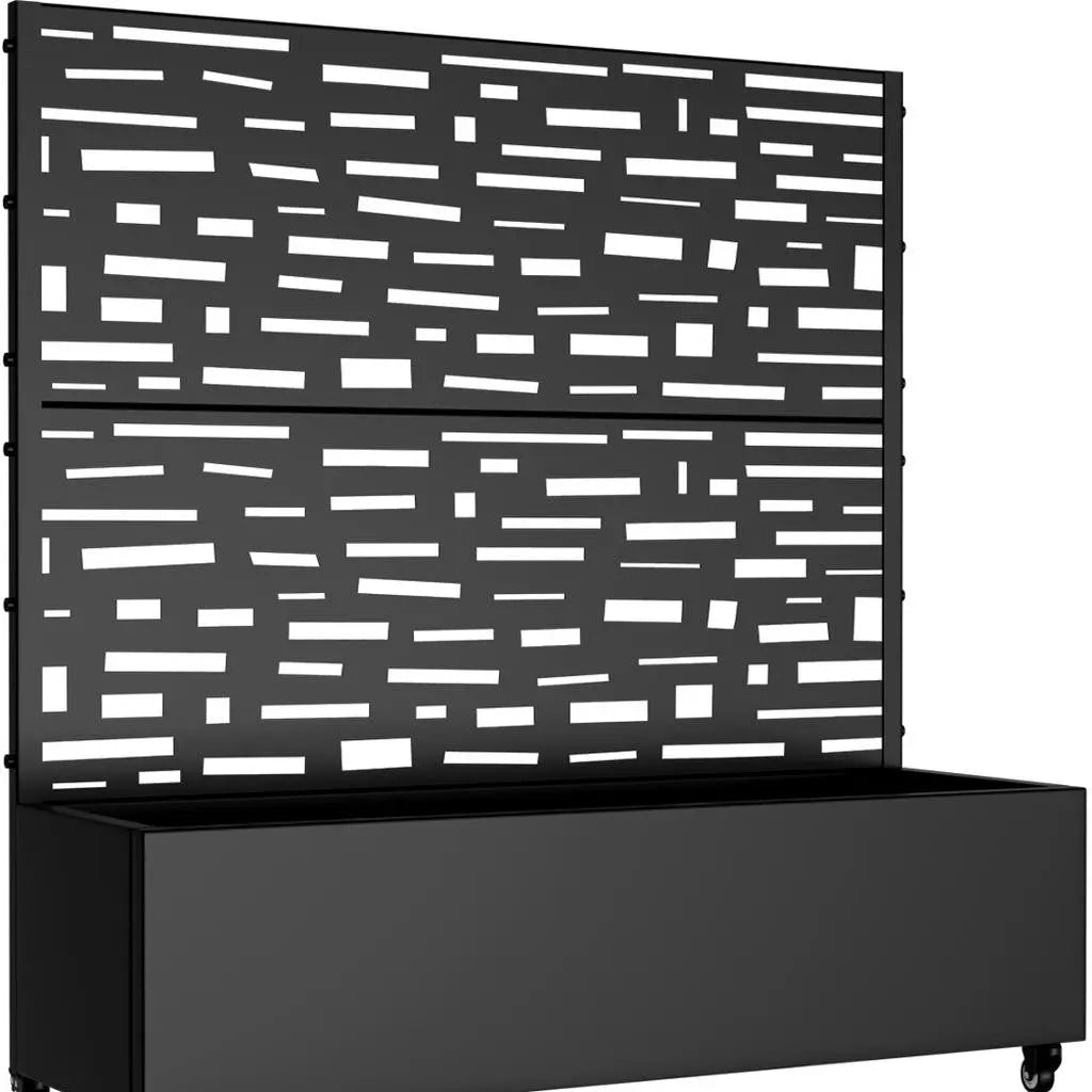 47" Black Metal Indoor Outdoor Rectangular Planter Box Homeroots Outdoor