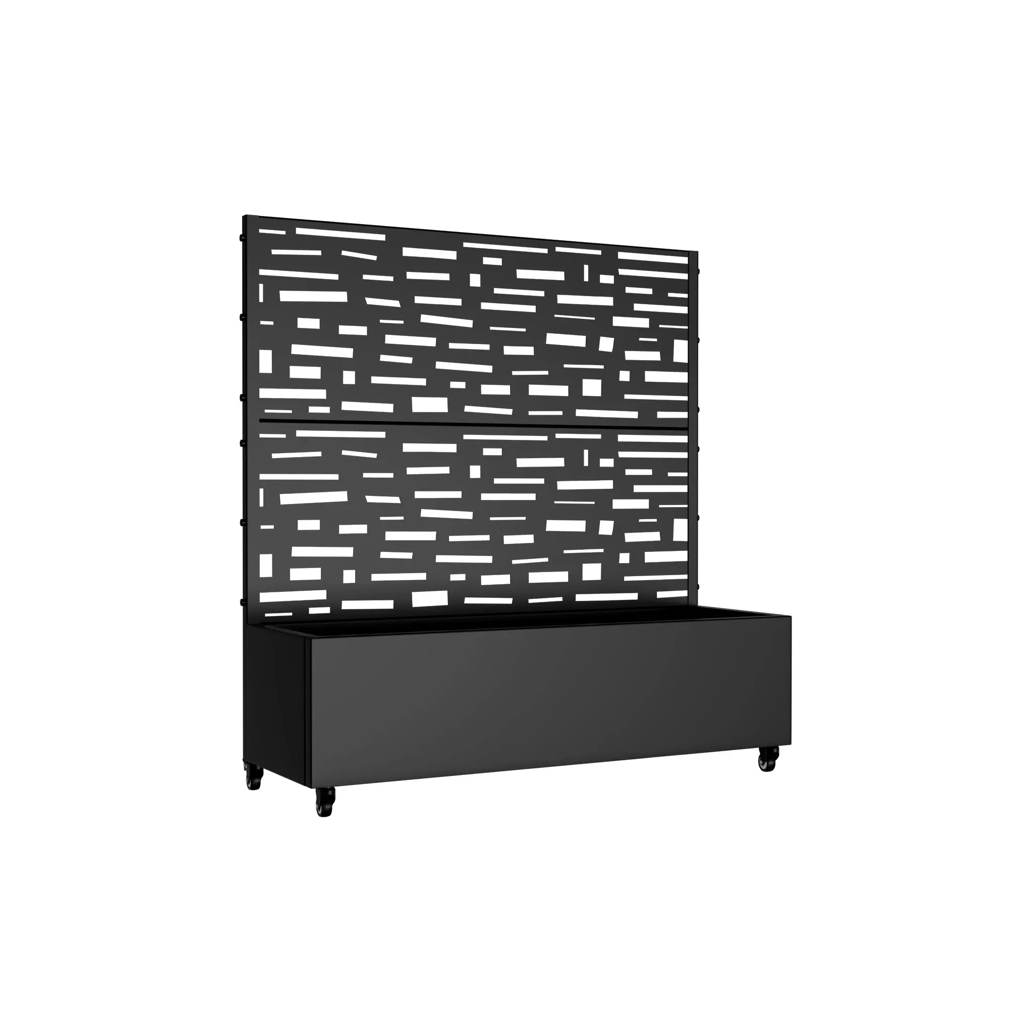 47" Black Metal Indoor Outdoor Rectangular Planter Box Homeroots Outdoor