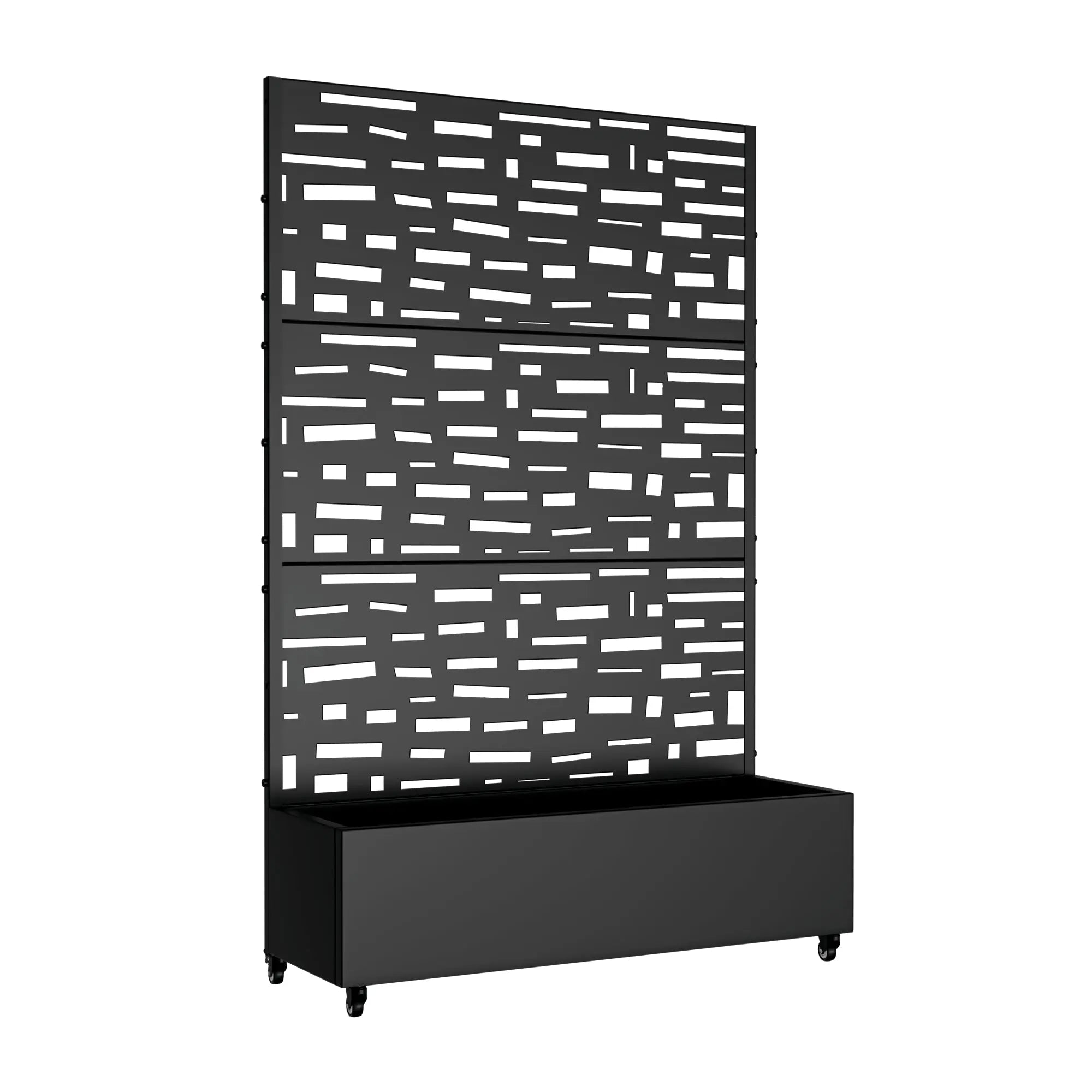 47" Black Metal Indoor Outdoor Rectangular Planter Box Homeroots Outdoor