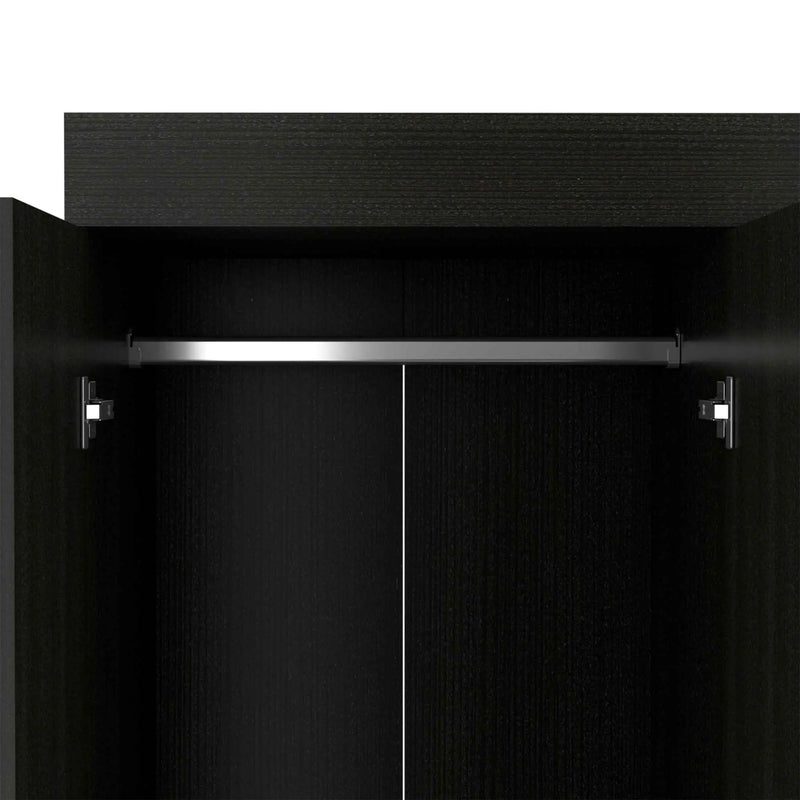 47" Black Three Drawer Combo Dresser Homeroots Bed & Bath