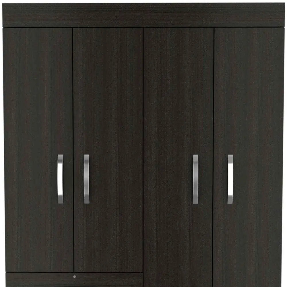 47" Black Three Drawer Combo Dresser Homeroots Bed & Bath