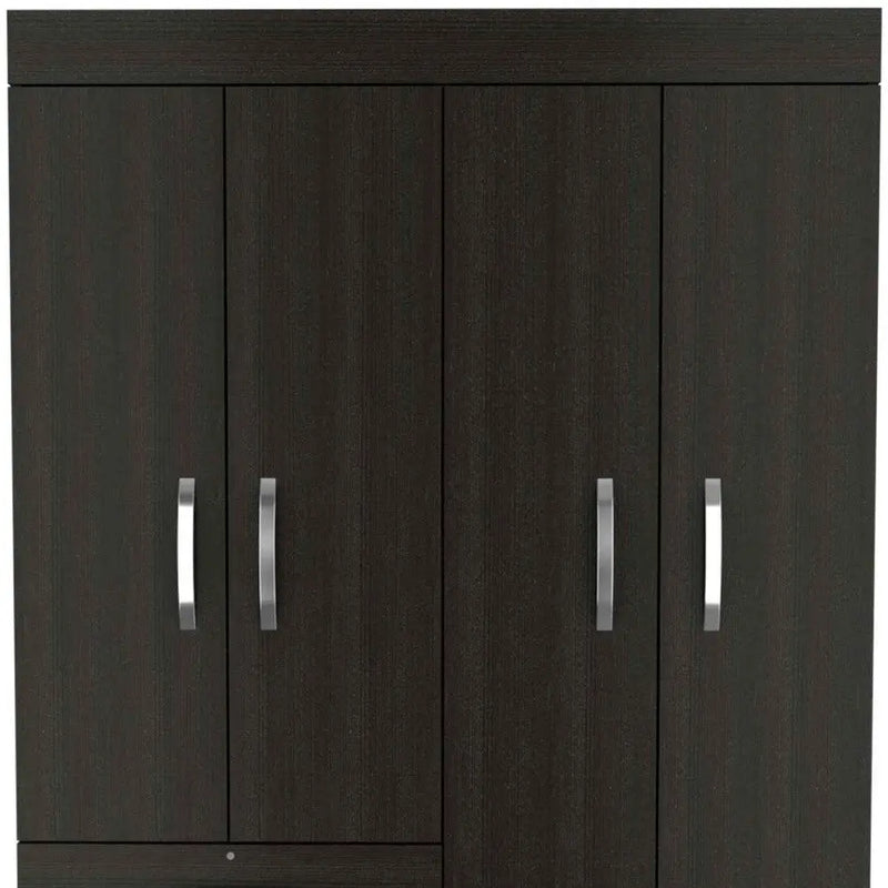 47" Black Three Drawer Combo Dresser Homeroots Bed & Bath