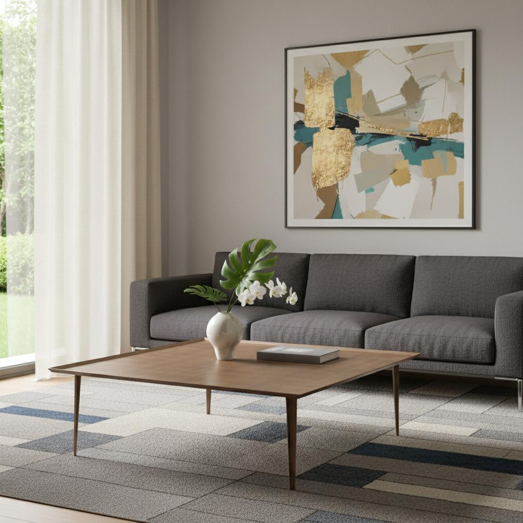 47" Bronze Copper Square Coffee Table - GreatEagleInc