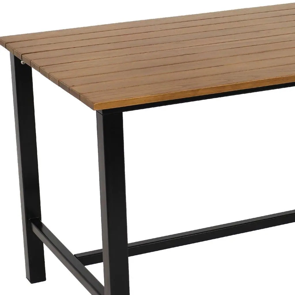 47" Brown Solid Wood Outdoor Dining Table Homeroots Outdoor