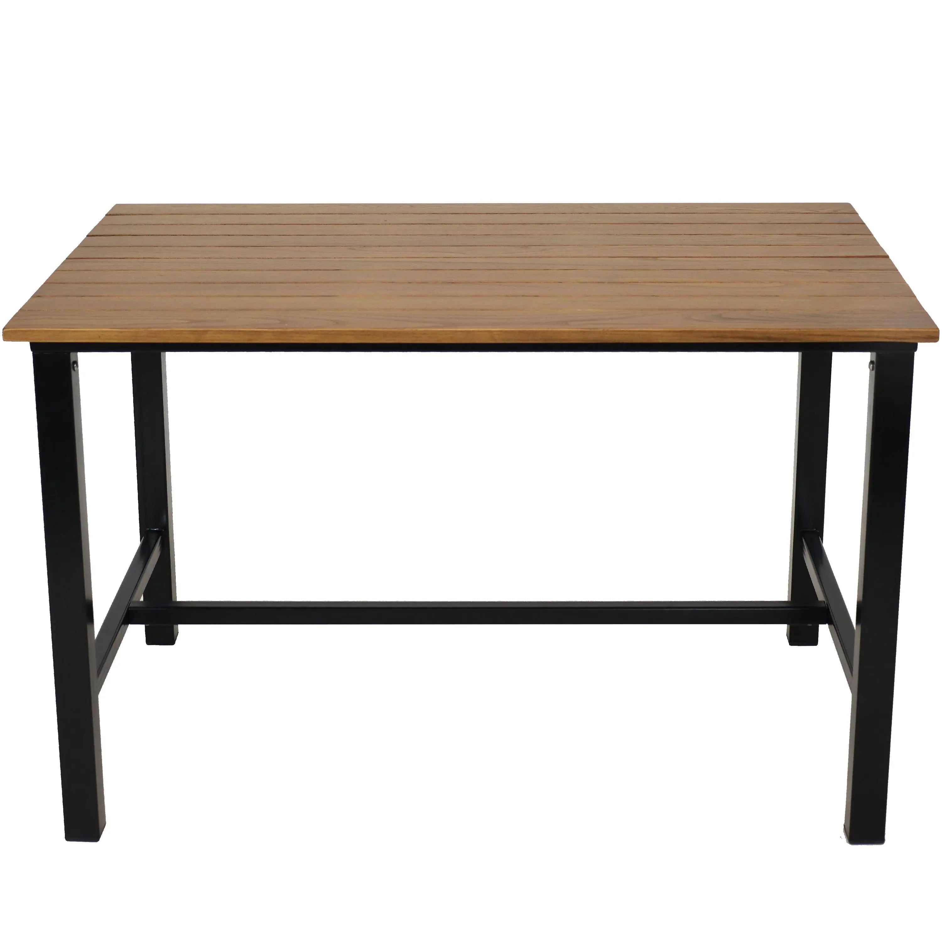 47" Brown Solid Wood Outdoor Dining Table Homeroots Outdoor