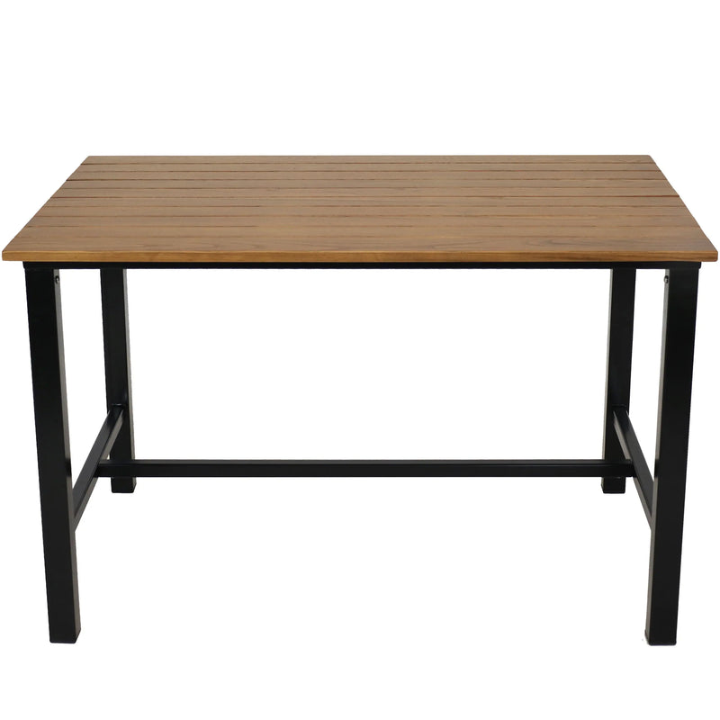 47" Brown Solid Wood Outdoor Dining Table Homeroots Outdoor