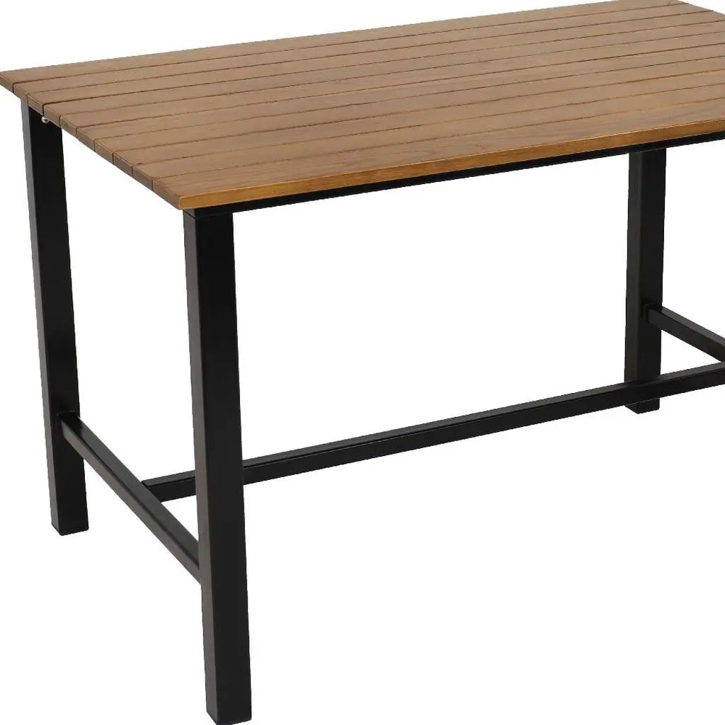 47" Brown Solid Wood Outdoor Dining Table Homeroots Outdoor