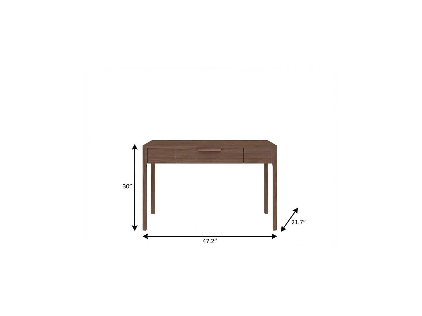 47" Brown Wood Computer Desk Homeroots Office