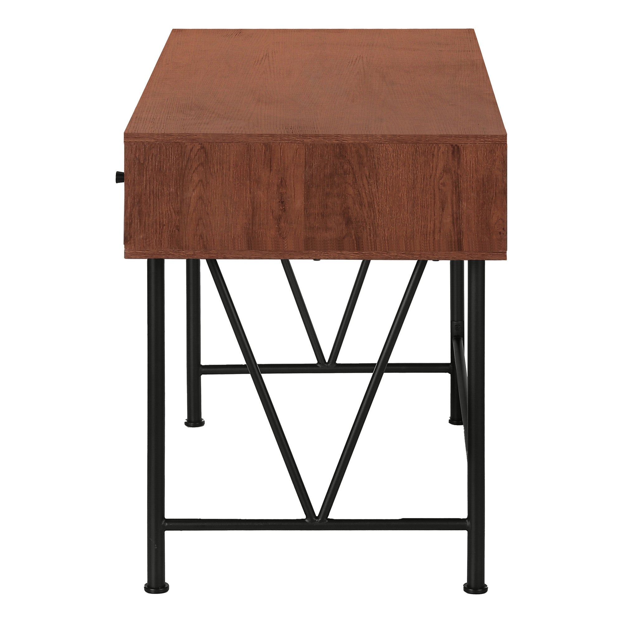 47" Brown and Black Computer Desk With Three Drawers Homeroots Office