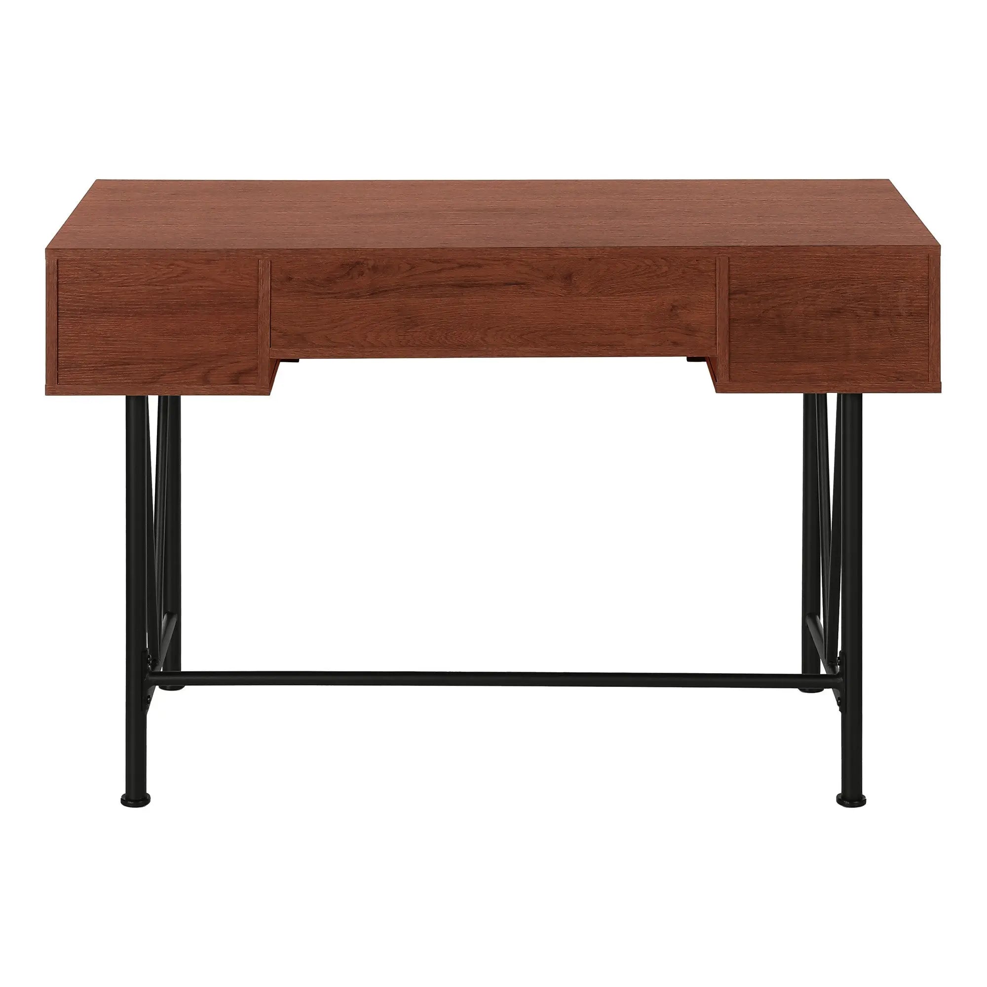 47" Brown and Black Computer Desk With Three Drawers Homeroots Office
