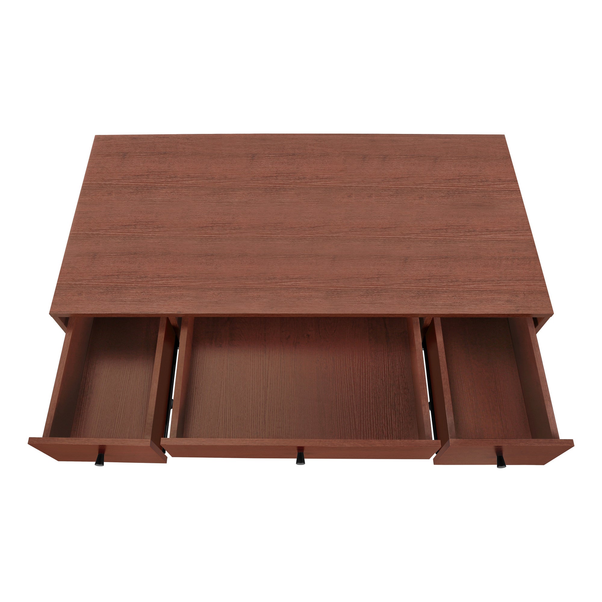47" Brown and Black Computer Desk With Three Drawers Homeroots Office