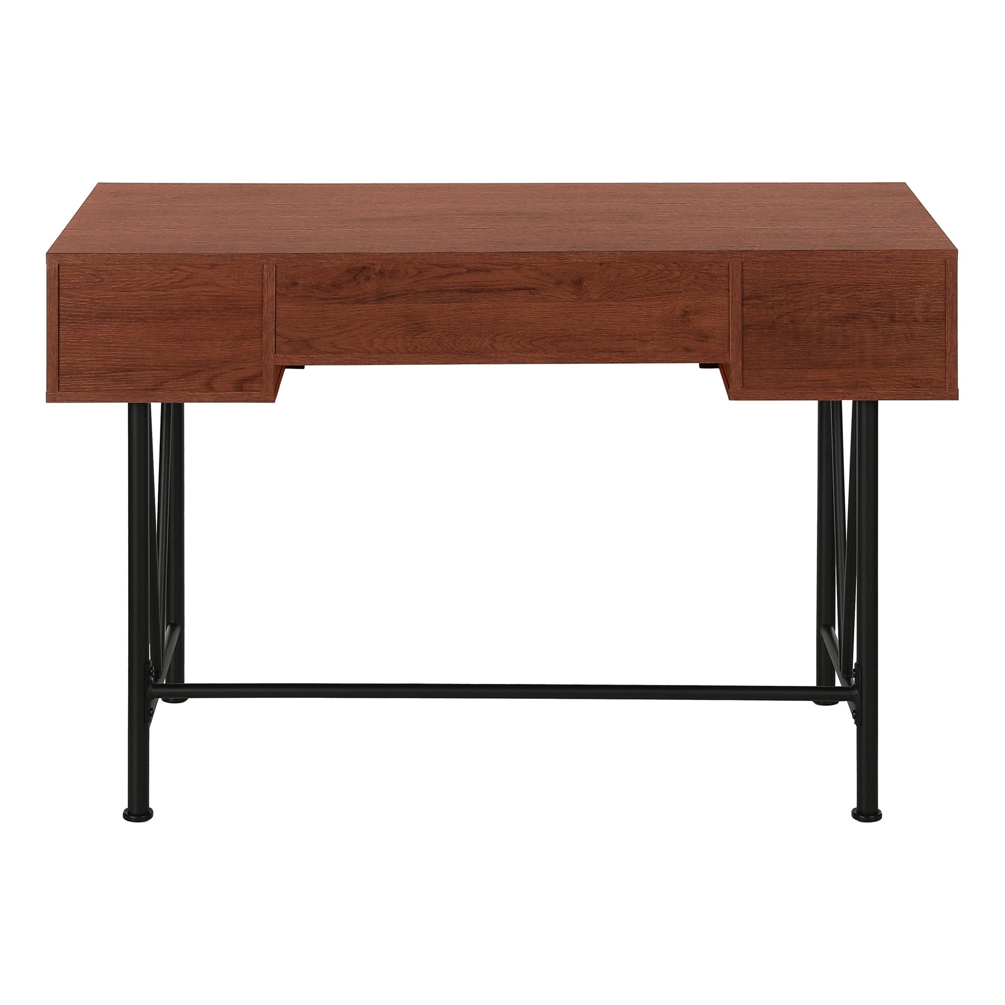 47" Brown and Black Computer Desk With Three Drawers Homeroots Office