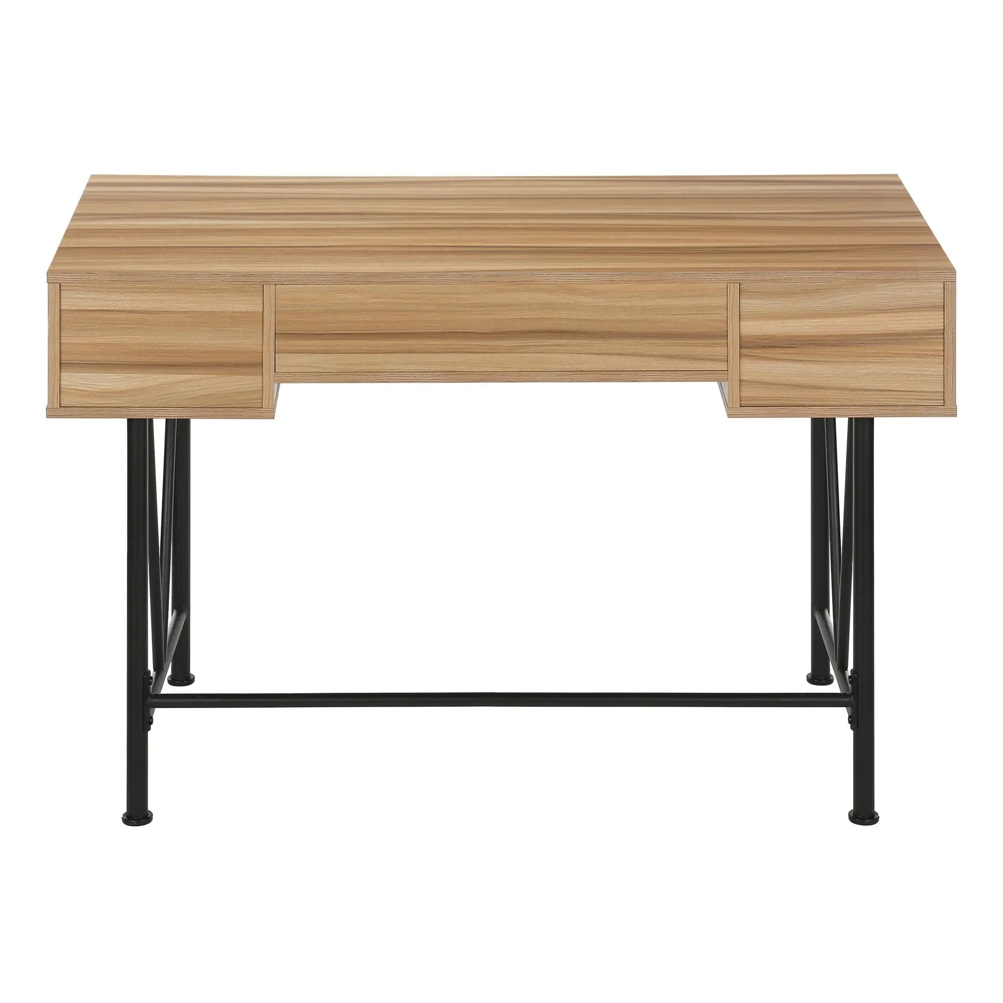 47" Brown and Black Computer Desk With Three Drawers Homeroots Office