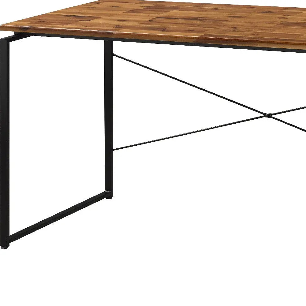 47" Brown and Black Writing Desk Homeroots Office