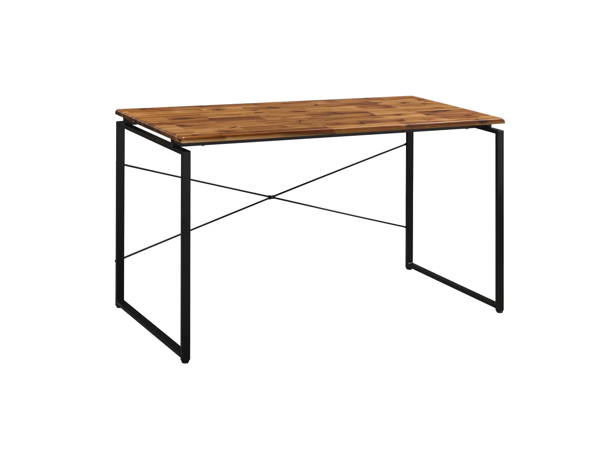 47" Brown and Black Writing Desk Homeroots Office