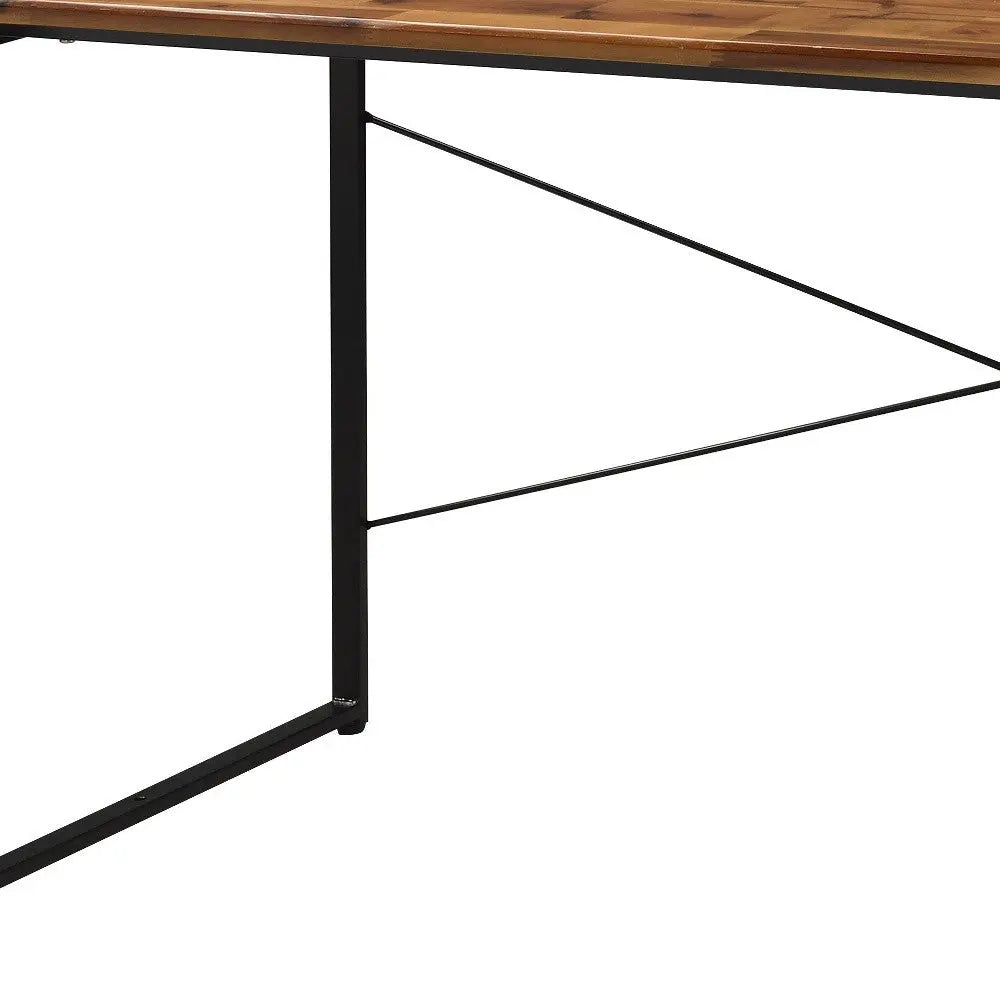 47" Brown and Black Writing Desk Homeroots Office