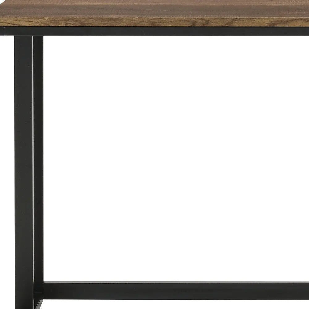 47" Brown and Black Writing Desk Homeroots Office