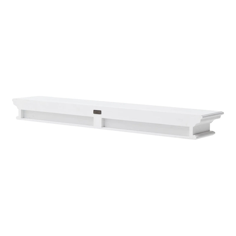 47" Classic White XL Floating Wall Shelf Homeroots Organization