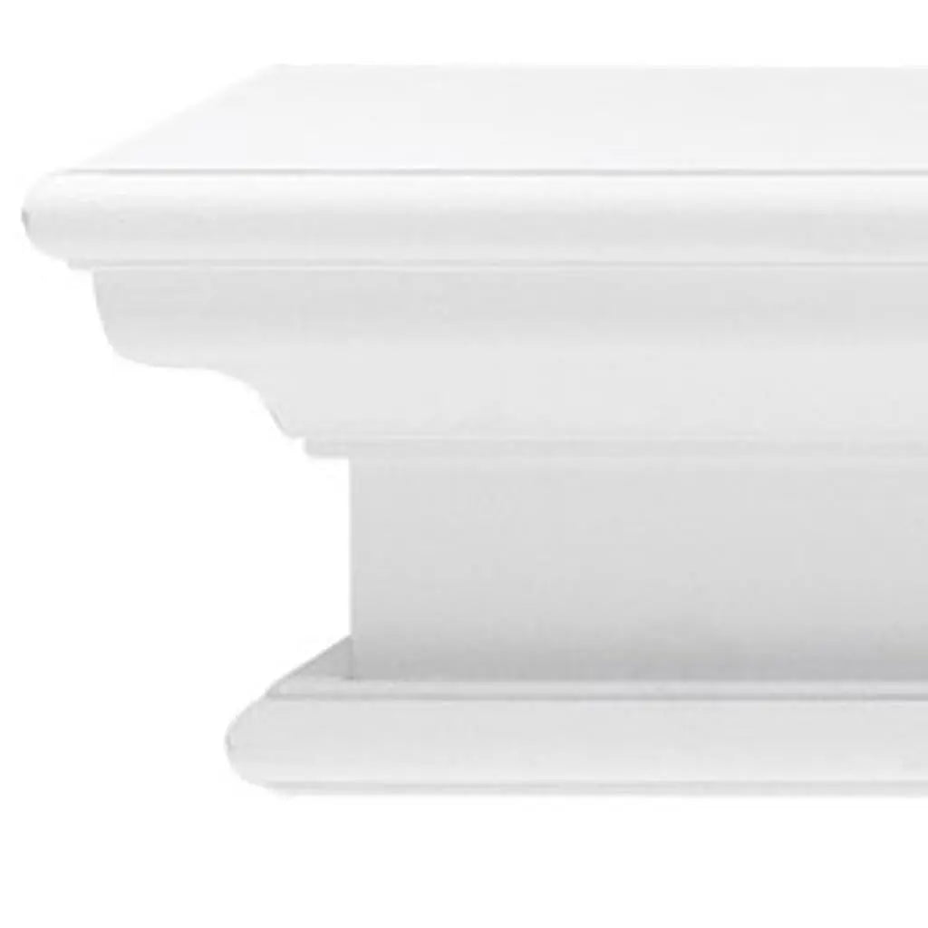 47" Classic White XL Floating Wall Shelf Homeroots Organization
