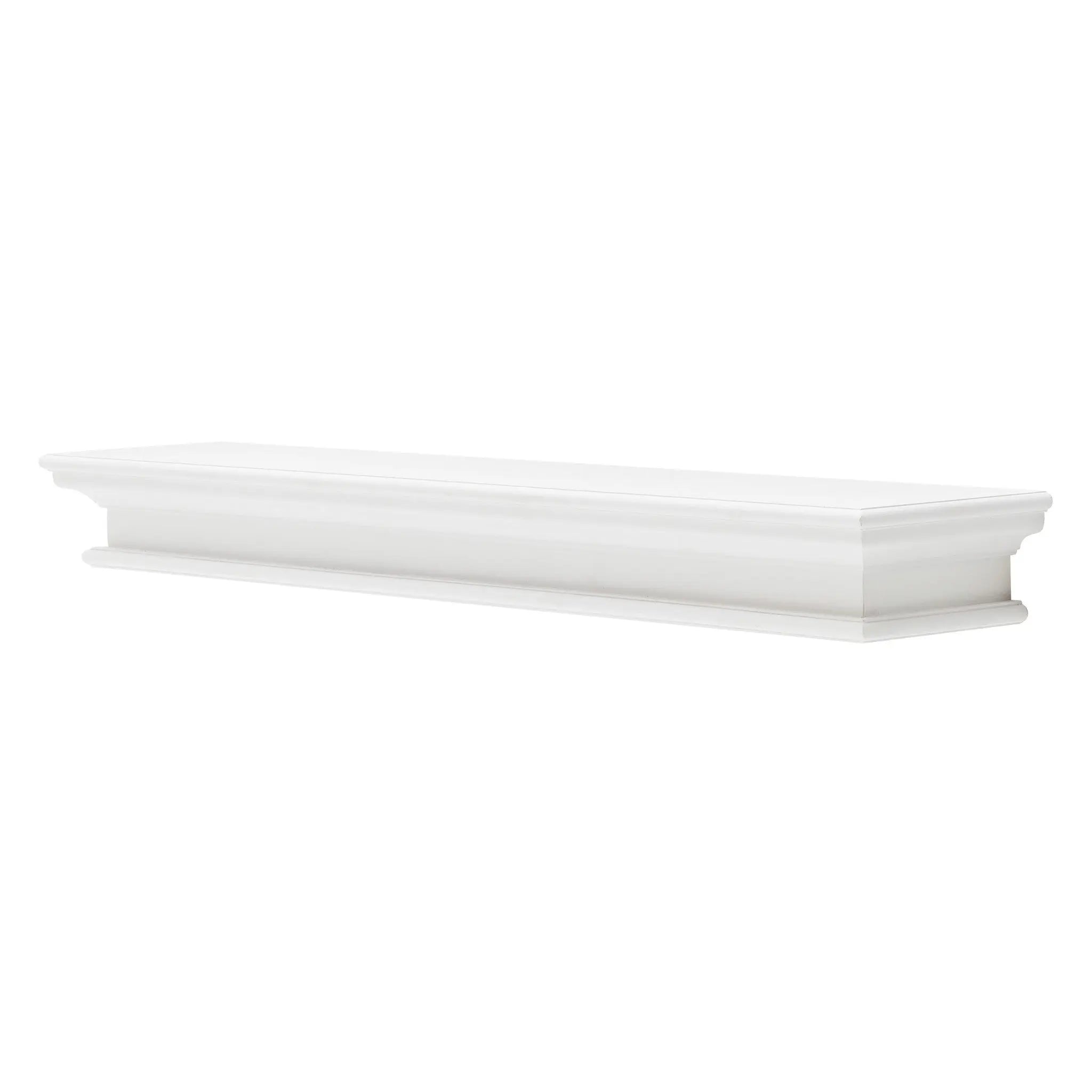 47" Classic White XL Floating Wall Shelf Homeroots Organization
