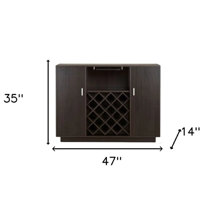 47" Espresso Server with Two Doors Homeroots Kitchen & Dining