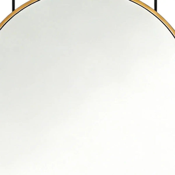 47" Gold Aluminum Arch Over the Door Framed Accent Mirror Homeroots Bed & Bath