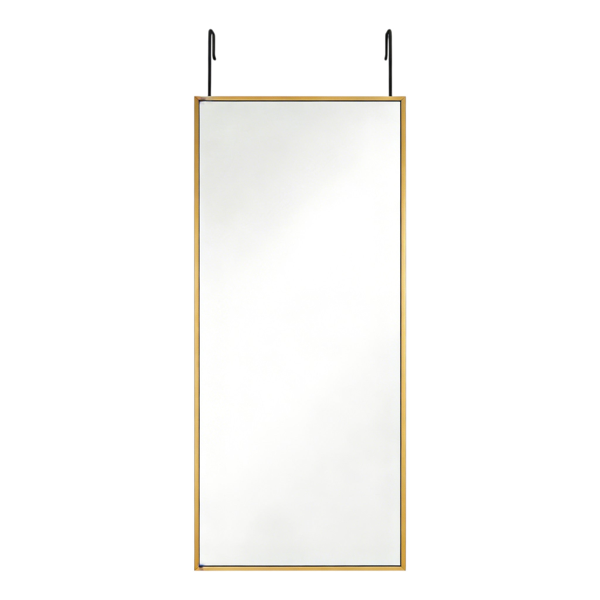 47" Gold Aluminum Over the Door Framed Accent Mirror Homeroots Bed & Bath