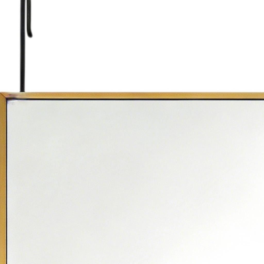47" Gold Aluminum Over the Door Framed Accent Mirror Homeroots Bed & Bath