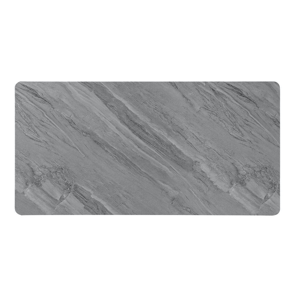 47" Gray White and Black Faux Marble Wood and Steel Lift Top Coffee Table Homeroots Living Room
