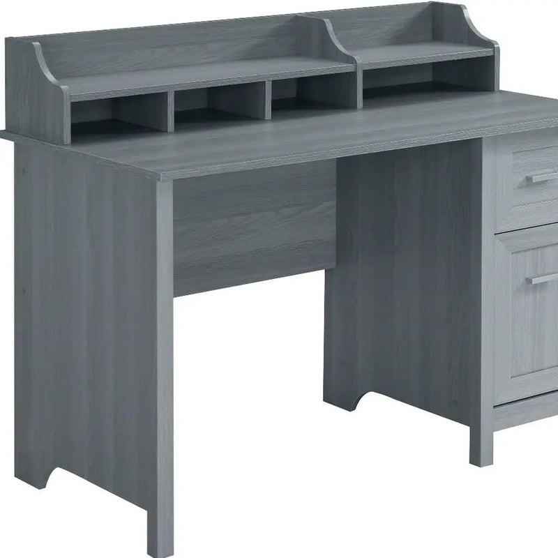 47" Gray Wood Writing Desk Homeroots Office