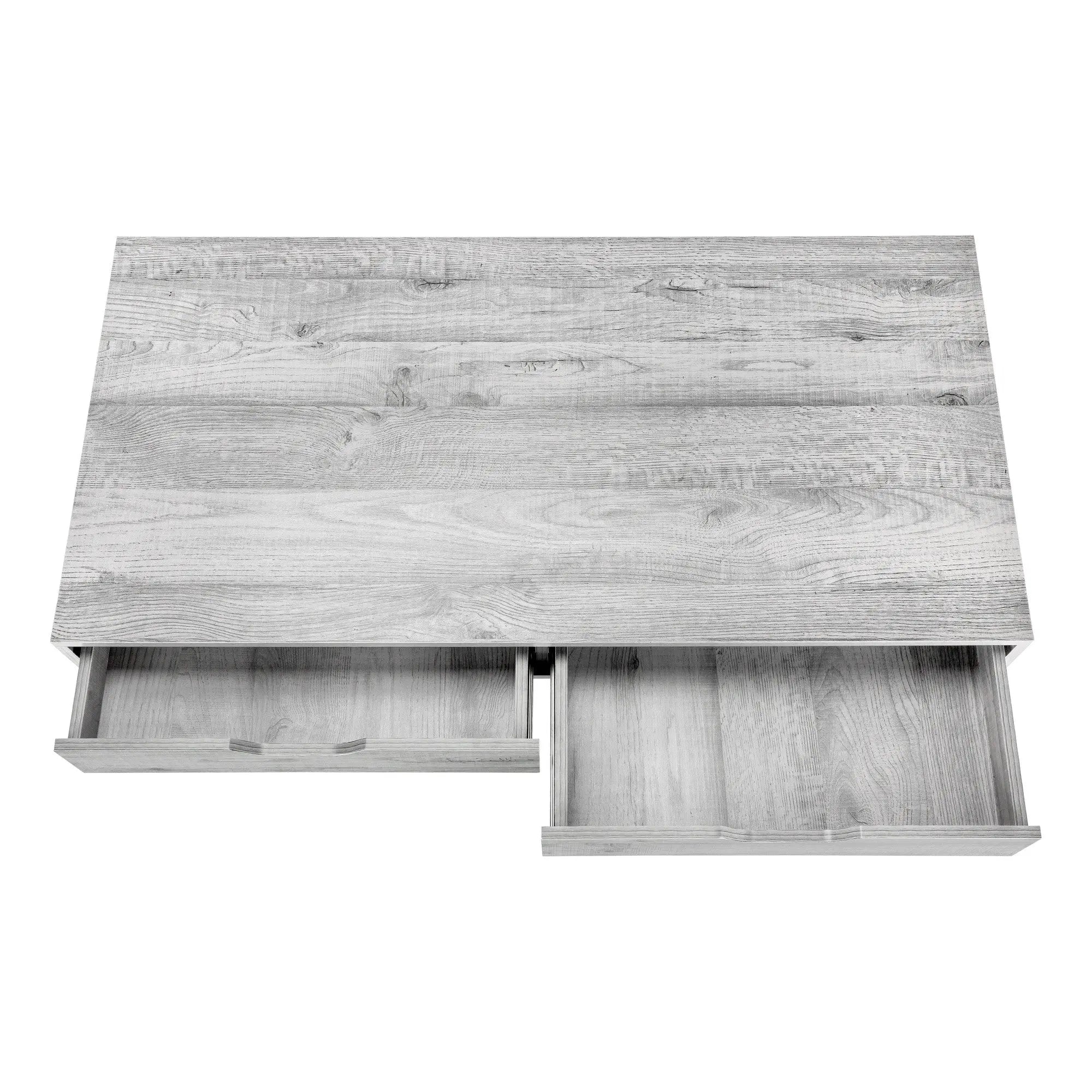 47" Gray and Black Wood and Metal H-Shape Computer Desk With Two Drawers Homeroots Office