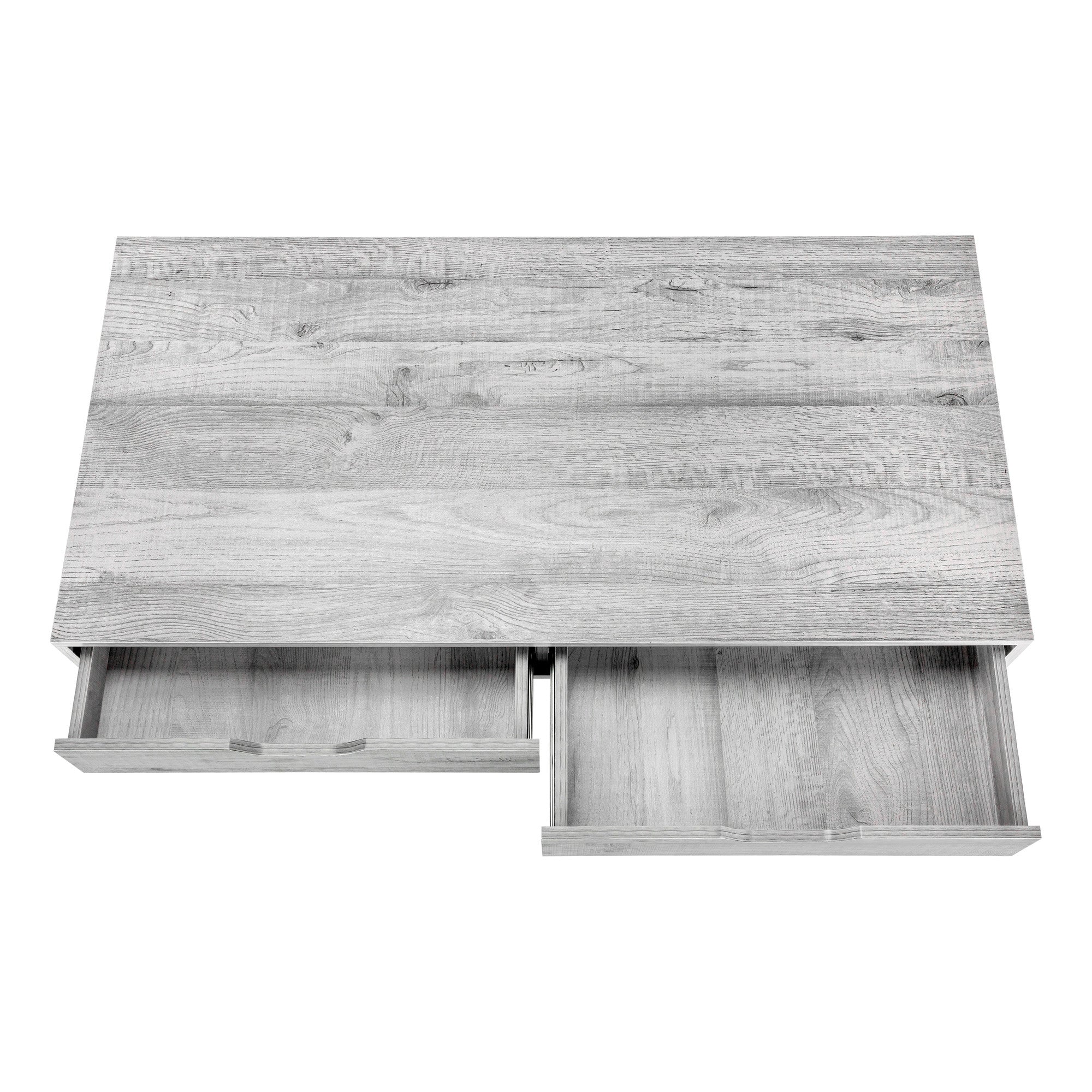 47" Gray and Black Wood and Metal H-Shape Computer Desk With Two Drawers Homeroots Office