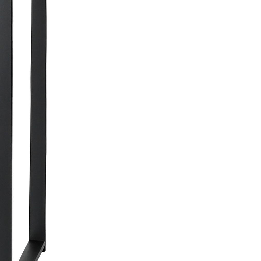 47" Gray and Black Wood and Metal Sled Computer Desk Homeroots Office