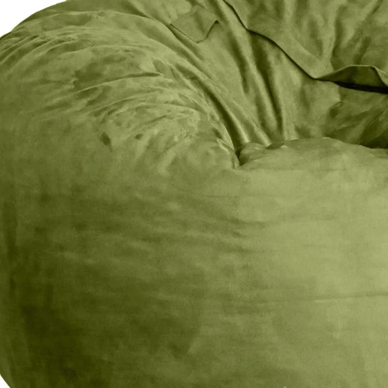47" Green Microsuede Classic Bean Bag Homeroots Living Room