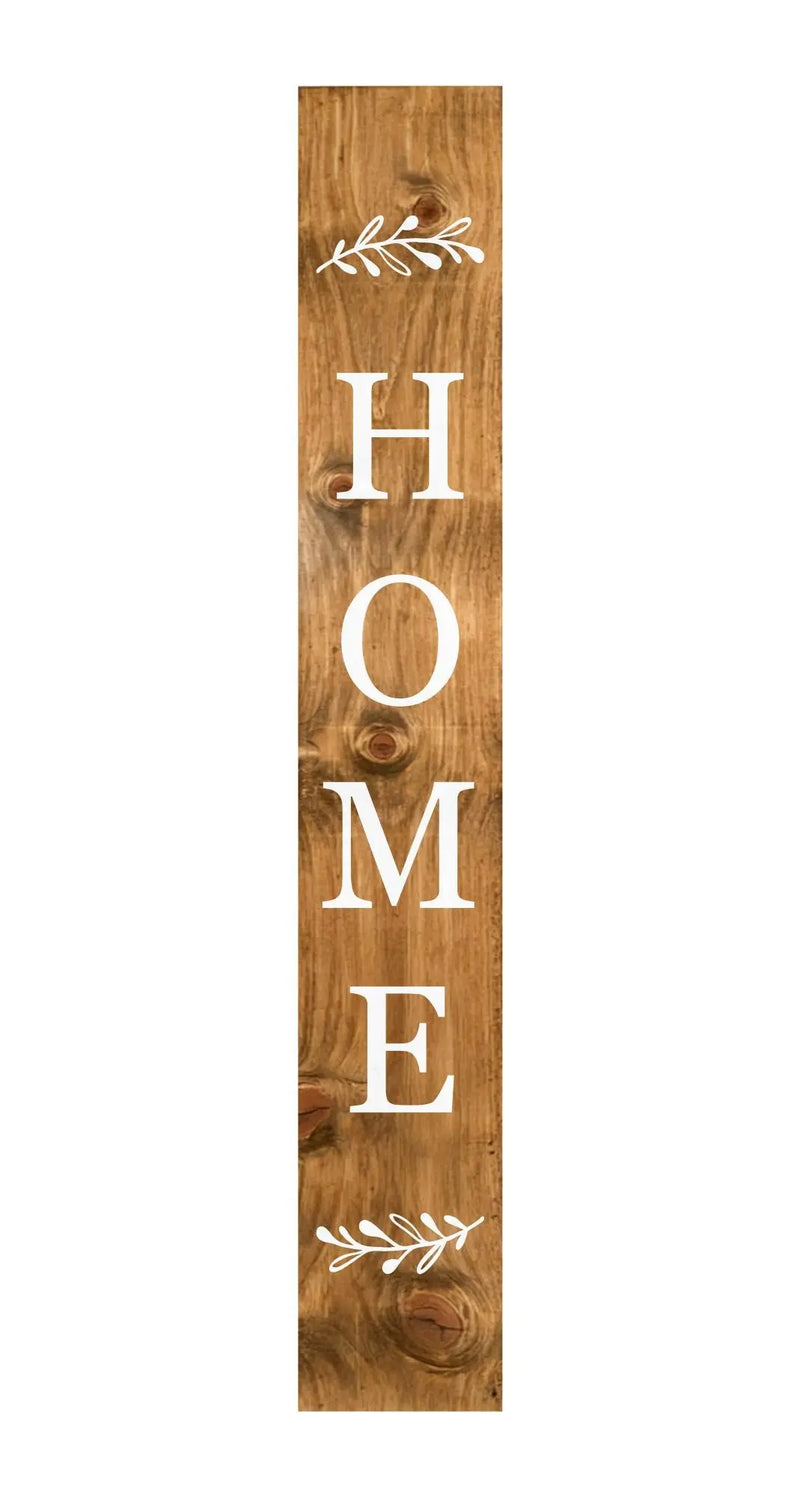 47" Natural And White Solid Wood Home Porch Sign Homeroots Outdoor
