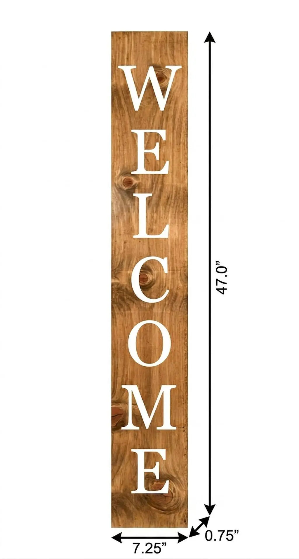 47" Natural And White Solid Wood Welcome Porch Sign Homeroots Outdoor