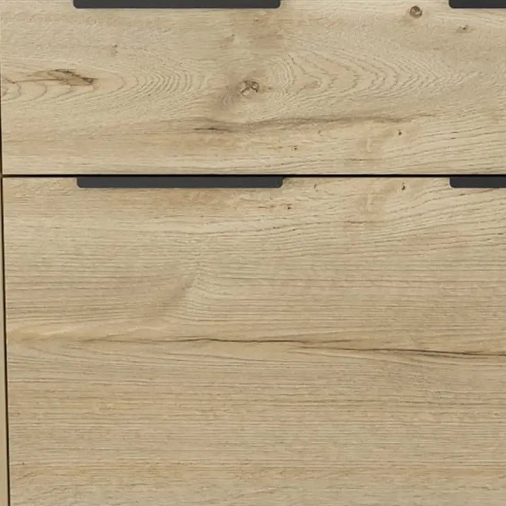 47" Natural Four Drawer Double Dresser Homeroots Bed & Bath